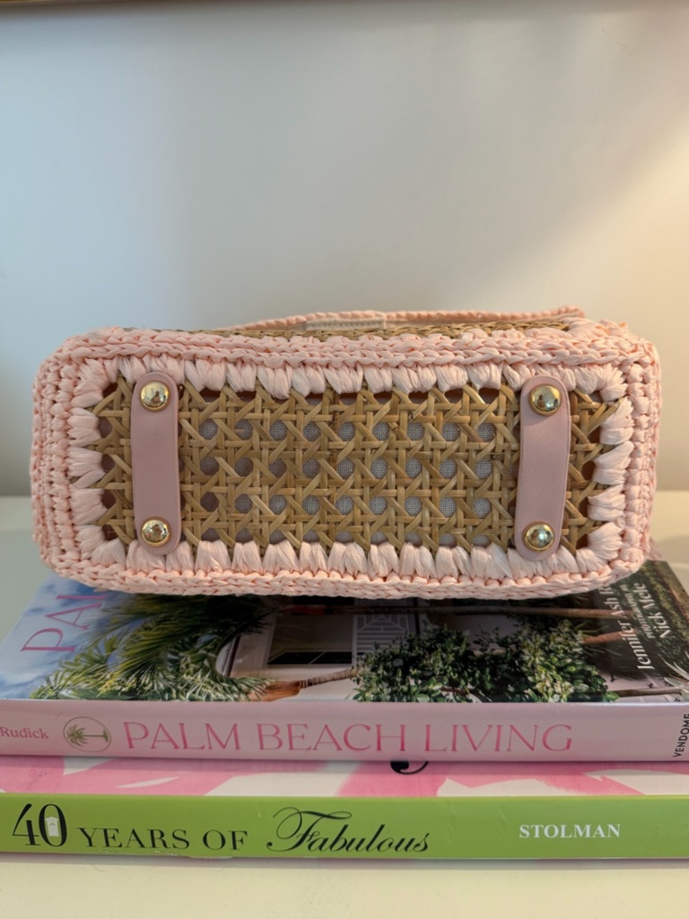 BTB Elodie Rattan handbag with bamboo handle - Picture 10 of 10